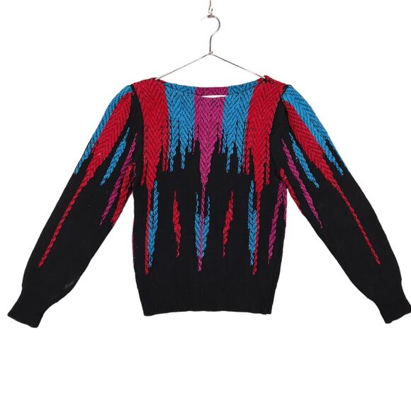 Vintage Max Bradley Sweater Top Size Small Chenille Embroidered - Picture 2 of 9